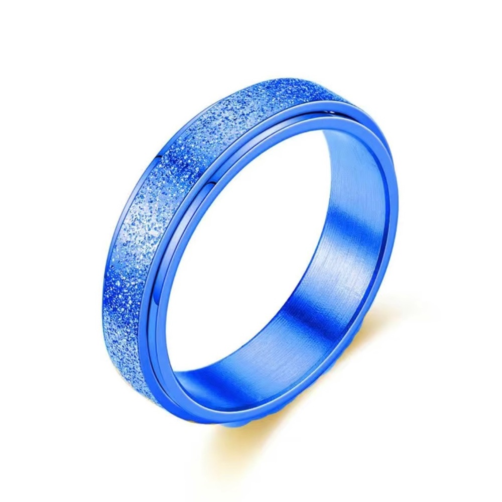Blue Rotatable Anxiety Ring